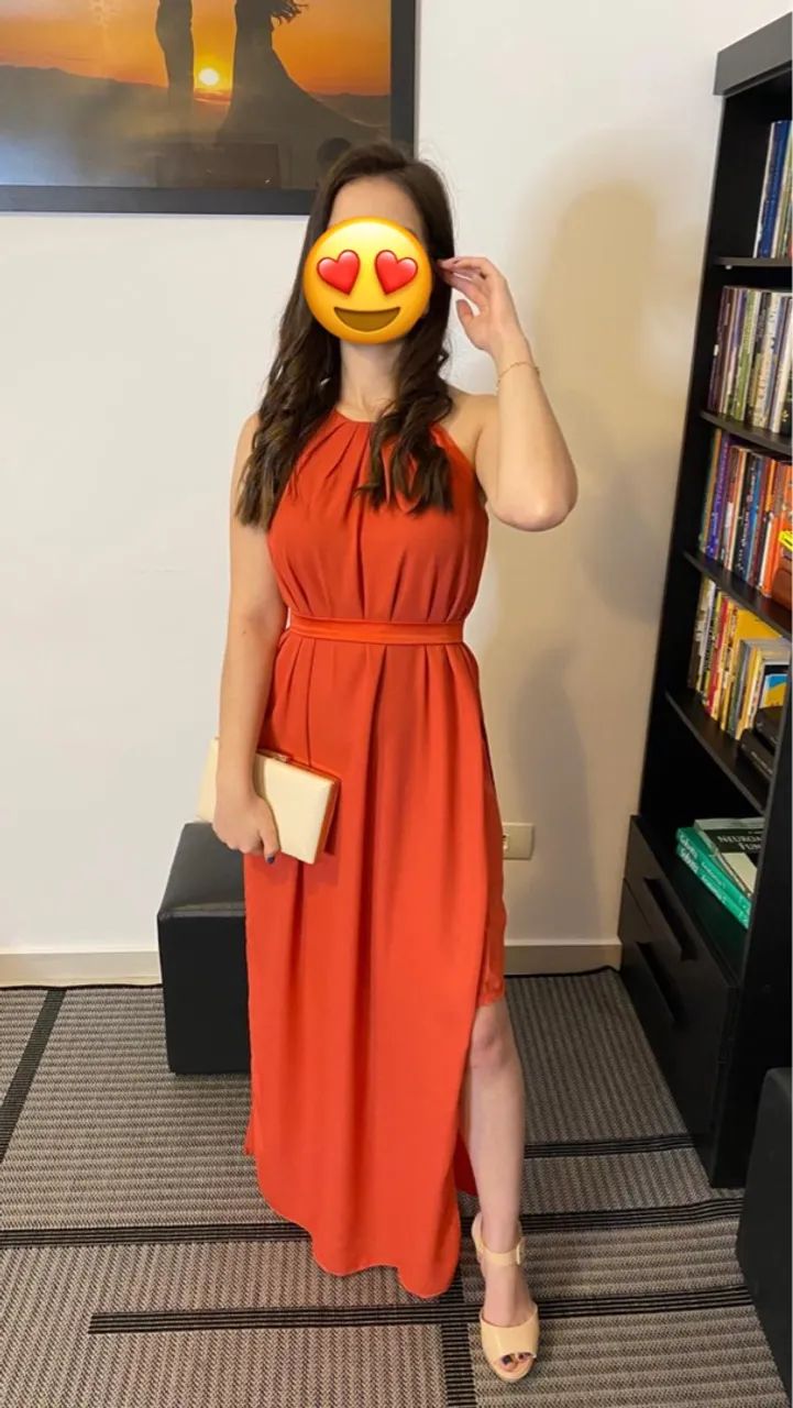 Vestido laranja - Talita Kume 