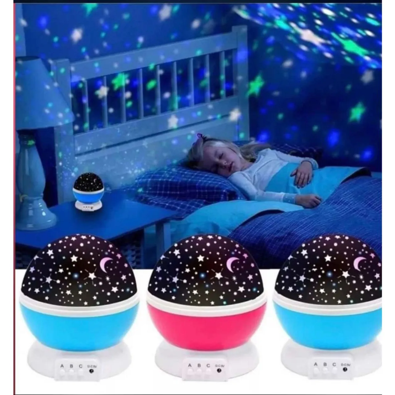 GLOBO ESTRELADO LUMINARIA PROJETOR ESTRELA 360° ABAJUR