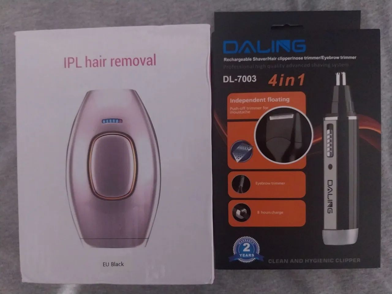 Depilador a luz pulsada e barbeador eletrico aparador