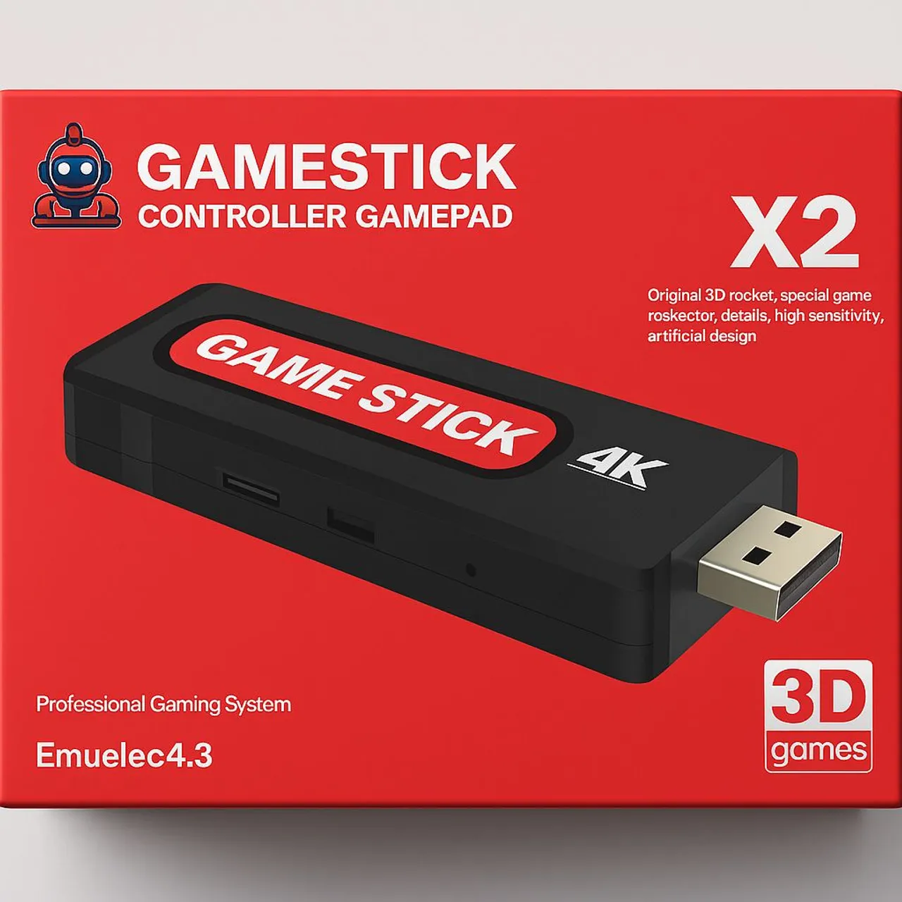 Game Stick 4K - Console Retrô com 3D Games