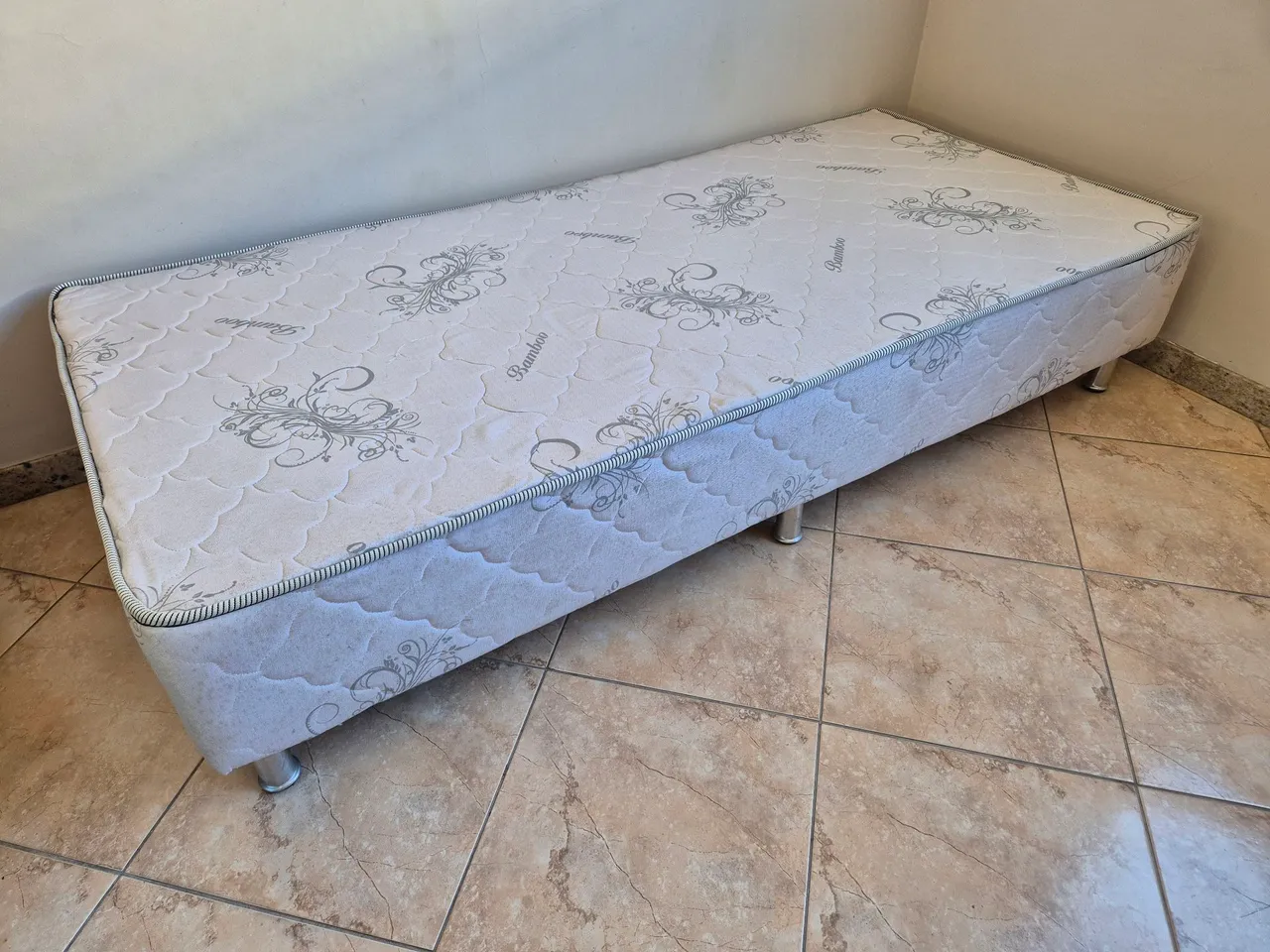 Cama Box Solteiro Tecido Bamboo