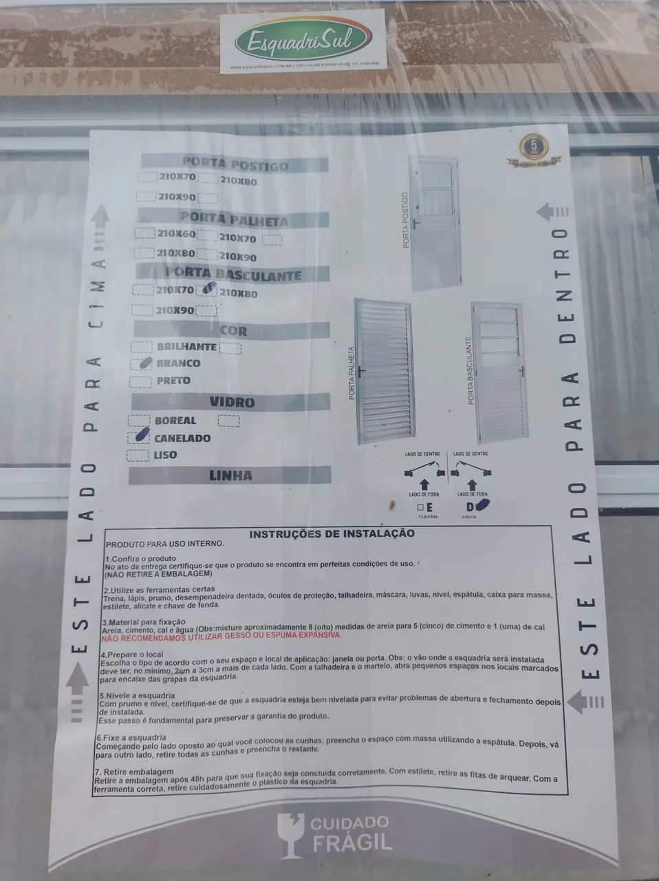 Porta de alumínio 64842058742147123