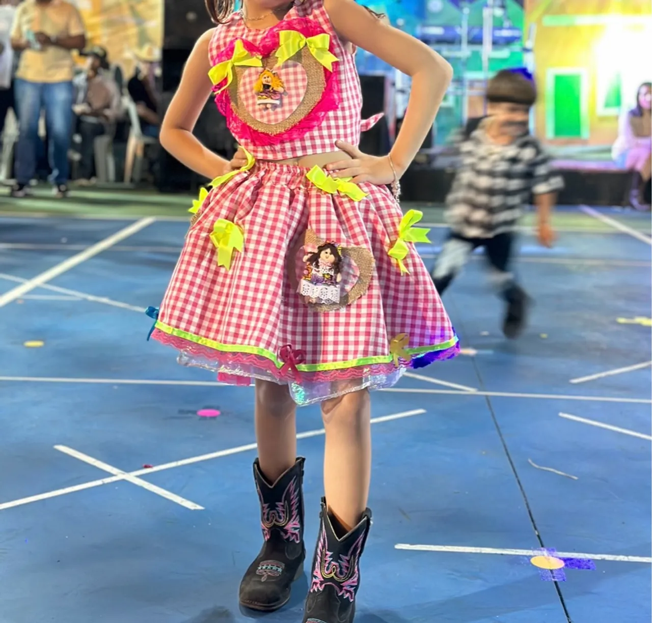 Conjunto Caipira Infantil Xadrez