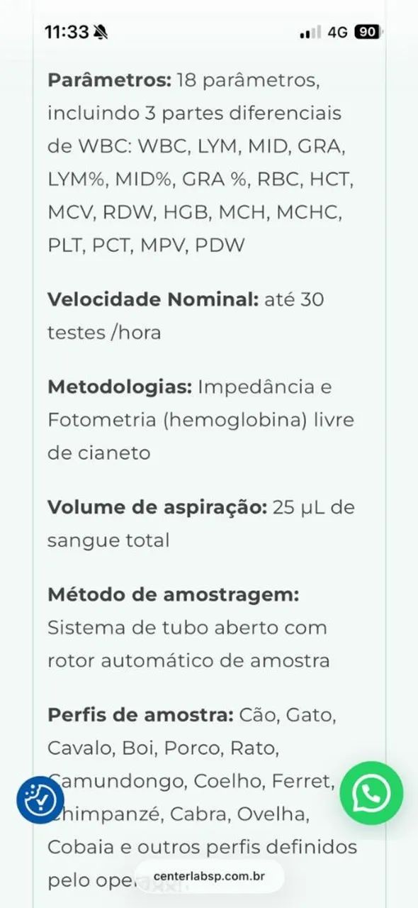Analisador Hematologia LABTEST SDH - 3 ( VETERINÁRIO ) - Foto 4