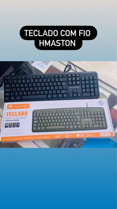 Teclado com fio HMASTON K816 - Novo