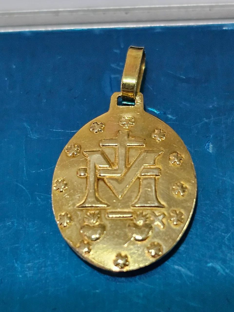 Pingente medalha milagrosa em Ouro18k.  - Foto 2