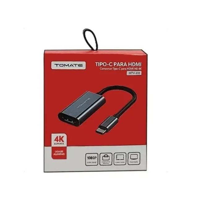 Adaptador Conversor Usb-c Para Hdmi 4k Hd Tipo C x Hdmi Tomate Mtv-618 - Loja Coimbra  - Foto 2
