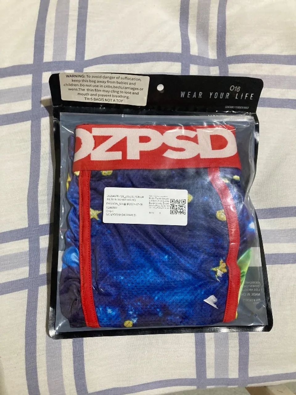 Cueca importada Boxer shorts estampada tamanho G. Nova - Foto 3