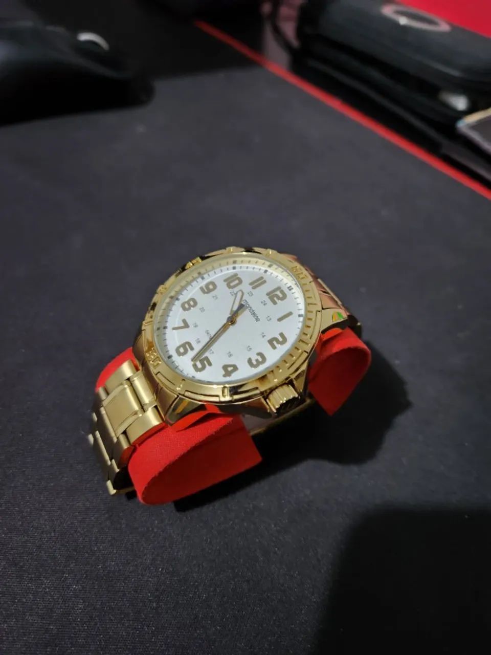 Relógio Mondaine Dourado Original - Foto 4