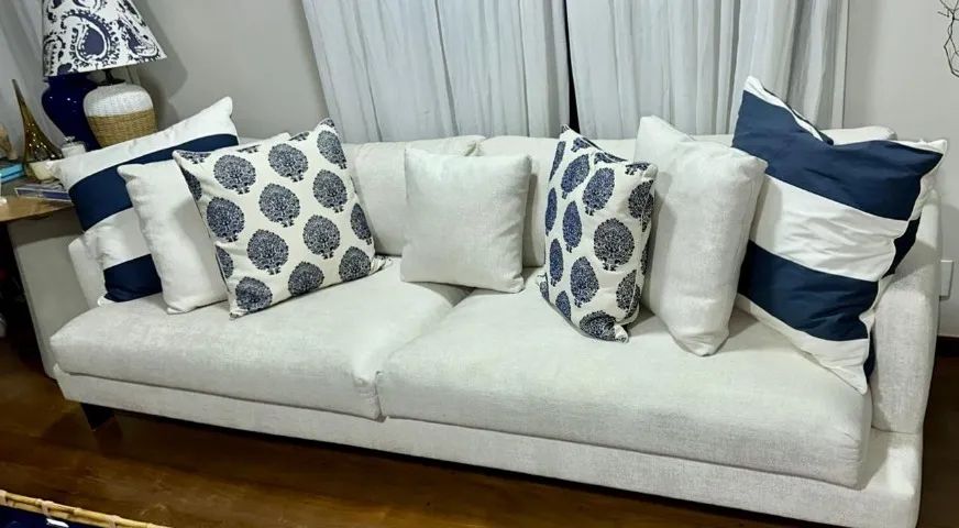 Sofá de Linho Artesanal Uni Robusti - Excelente Estado, Como Novo65576096460674120
