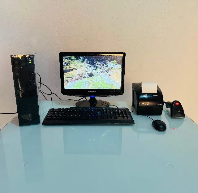 Kit para PDV caixa, 1 computador, 1 impressora, 1 leitor codigo barras - Foto 2