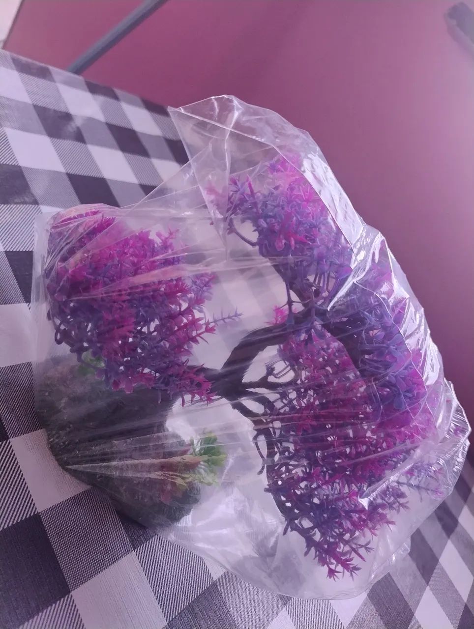 Enfeite de Aquário - Árvore Artificial Roxa - Foto 4