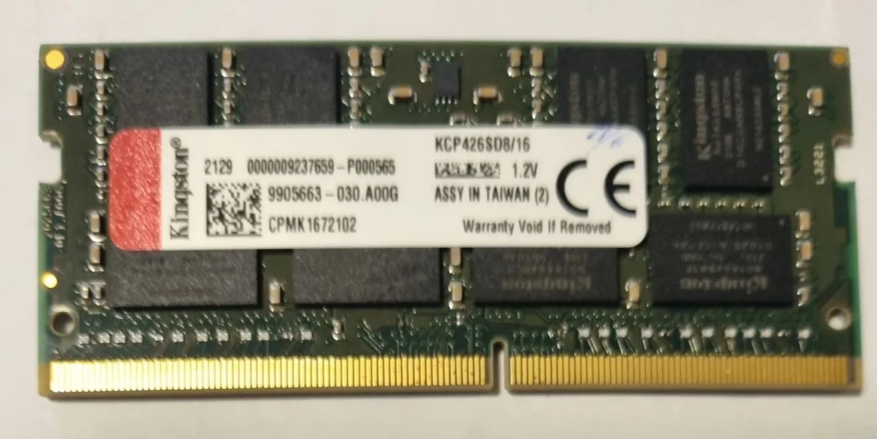 IMPERDÍVEL Memoria DDR4 Notebook 16GB Kingston 1.2V