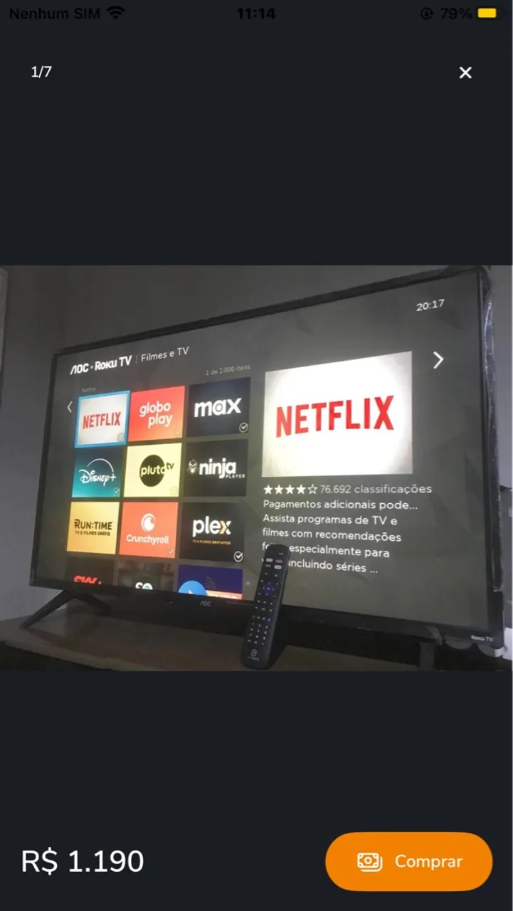 TV AOC Roku Smart TV 43