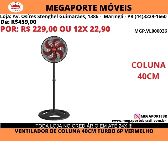 Ventilador de Coluna 40cm