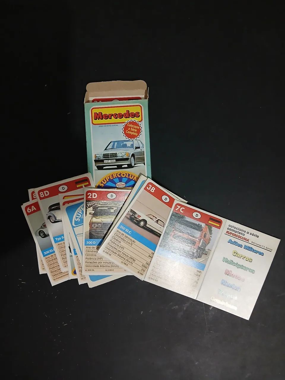Lote Cartas Super Coluna anos 80 Mercedez (Nova) e Moto Cross