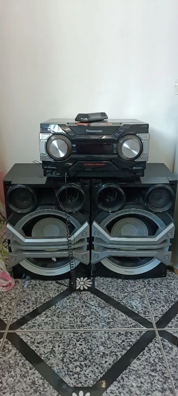Som Panasonic com caixa de som