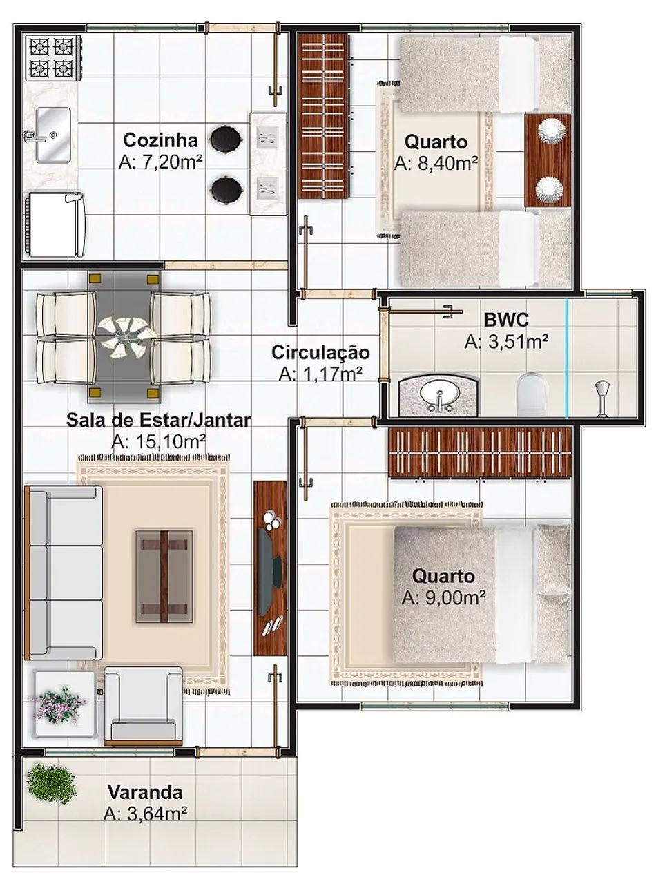 Construção de casa com 2 quartos, 50m2, R$ 55.000 +frete