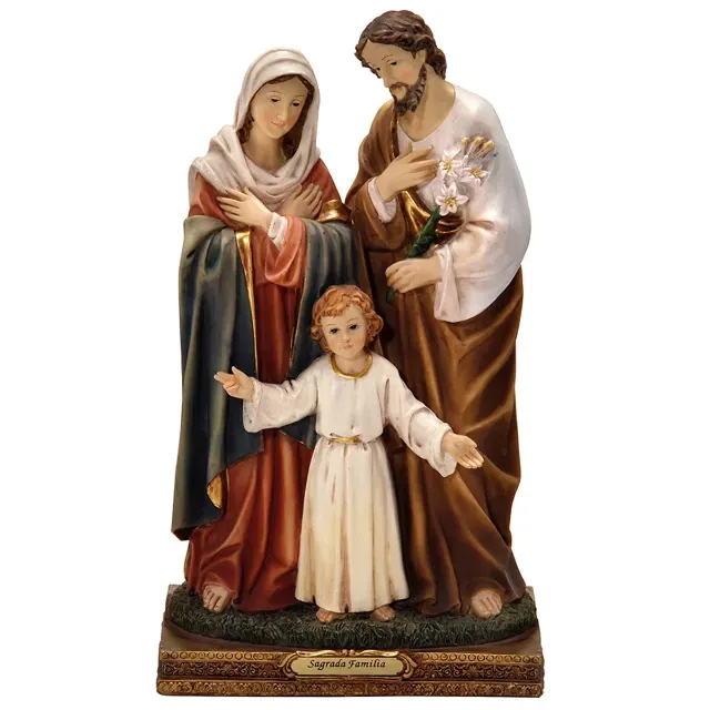 Imagem em Resina Importada Sagrada Família 20 cm