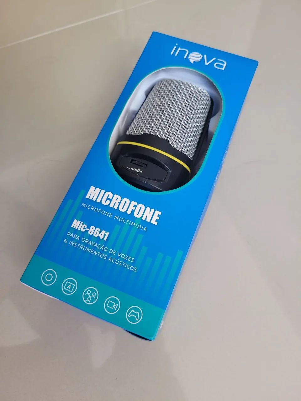 Microfone Inova Mic-8641 para Gravação de Voz e Instrumentos