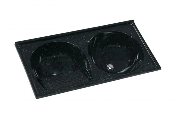 Tanque 2 Bacias Preto/Cinza R$ 99,99