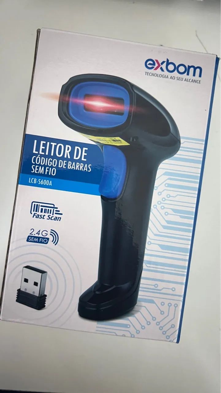 Leitor de Código de Barras sem fio PDV produtos USB Preto  - Foto 3