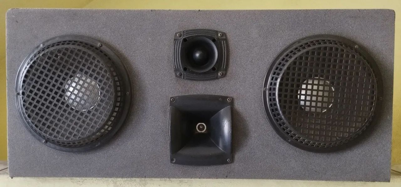 Caixa de Som 2 auto falantes 12", tuiter e corneta  - Foto 2
