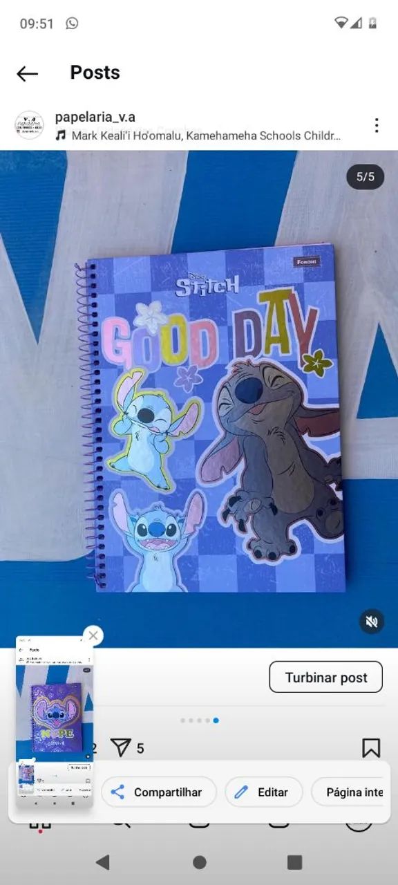 Kit 8 Cadernos  Disney Stitch - NOPE - Foto 4