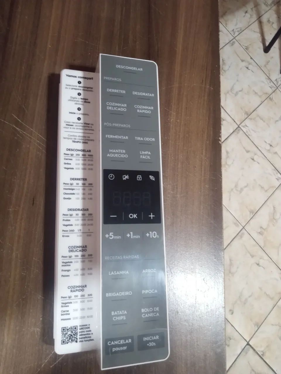Placa de Microondas com painel 