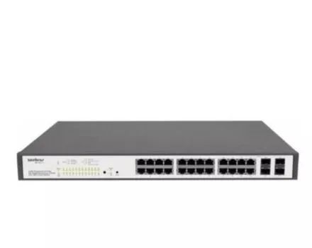 Switch Intelbras SG2404 PoE L2 mas 24 Portas Gigabit 4PGBIC 10 100 1000M - Foto 2