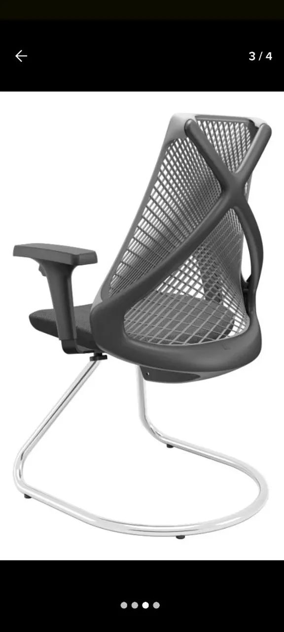 2 cadeira uma giratória e uma móvel. Cadeira Ergonômica Executiva - Foto 4