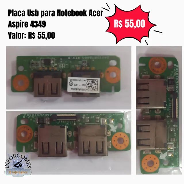 Cabo Flat Para tela de Notebook Acer aspire 4349 - Foto 3