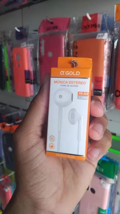 Fone de Ouvido com Fio - A'Gold Branco - Foto 2