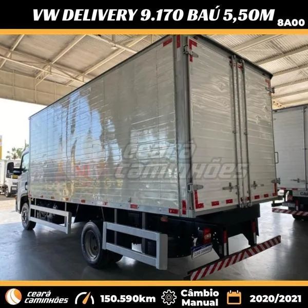 Vw 9.170 Delivery Prime 2021/2022 Baú 5,50m Caminhão 3/4 ( 9-170 / 9170 / 9 170 ) - Foto 7