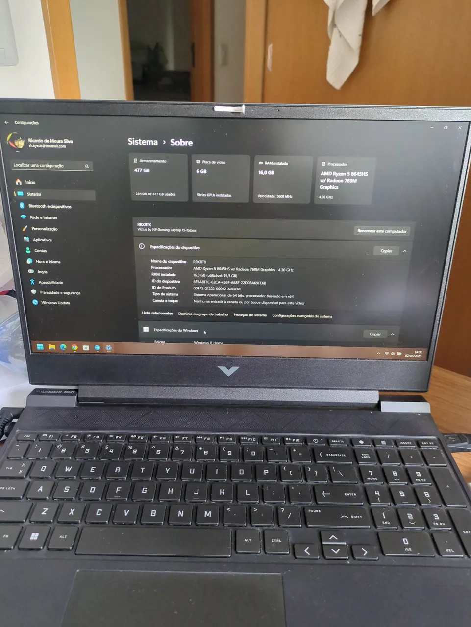 HP Victus Importado