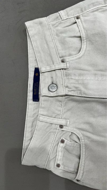 Saia Jeans Cargo Bege - Tamanho 34 - Foto 3