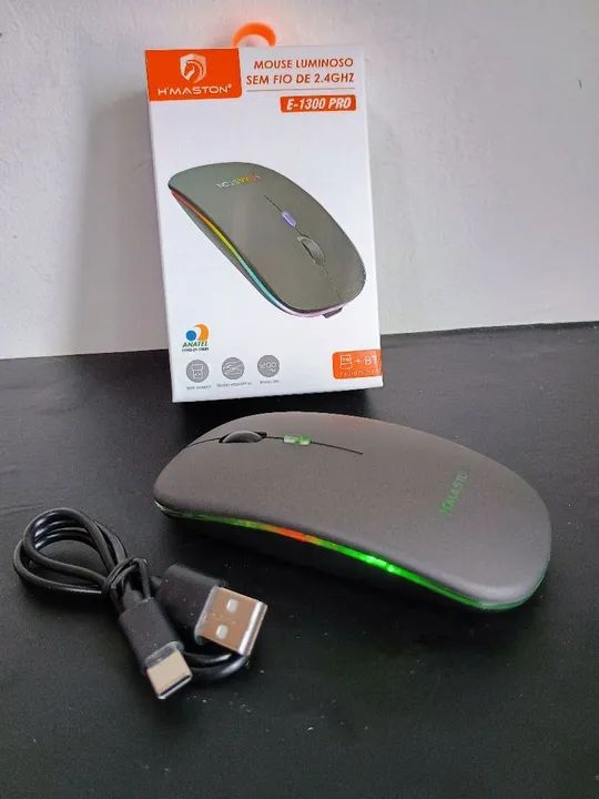 Mouse Slim recarregável via bluetooth e com adaptador USB/ MEGA OFERTA  - Foto 2