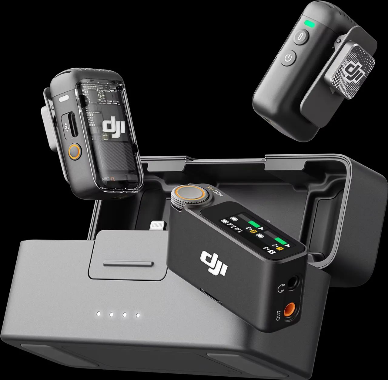 DJI Mic 2 - Microfone Sem Fio Profissional 32bit Float (Completo e Impecável) - Foto 3