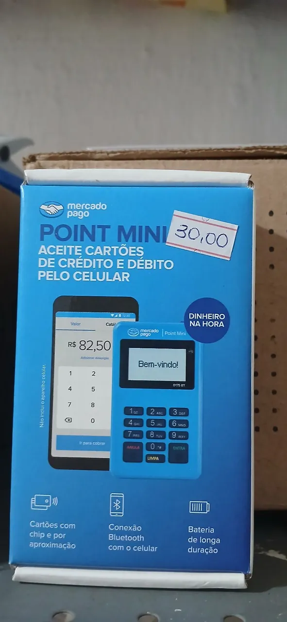Máquina de Cartão Point Mini D175 BT com NFC- Aceita crédito e débito