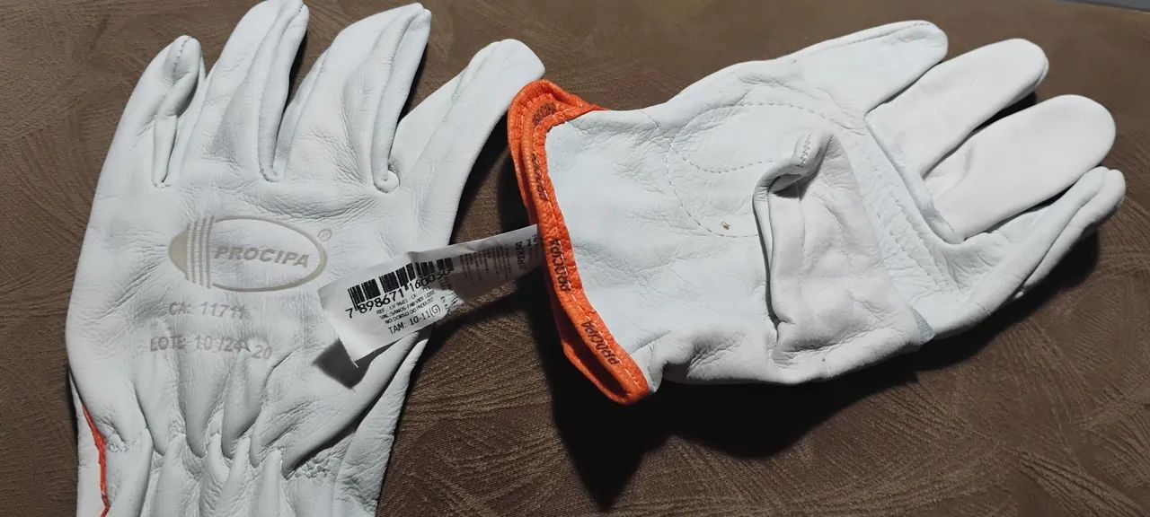 Luvas de segurança em couro - 01 Par - Foto 4