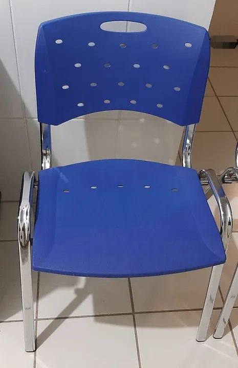 Cadeiras Secretária Escritório Azul - Foto 3