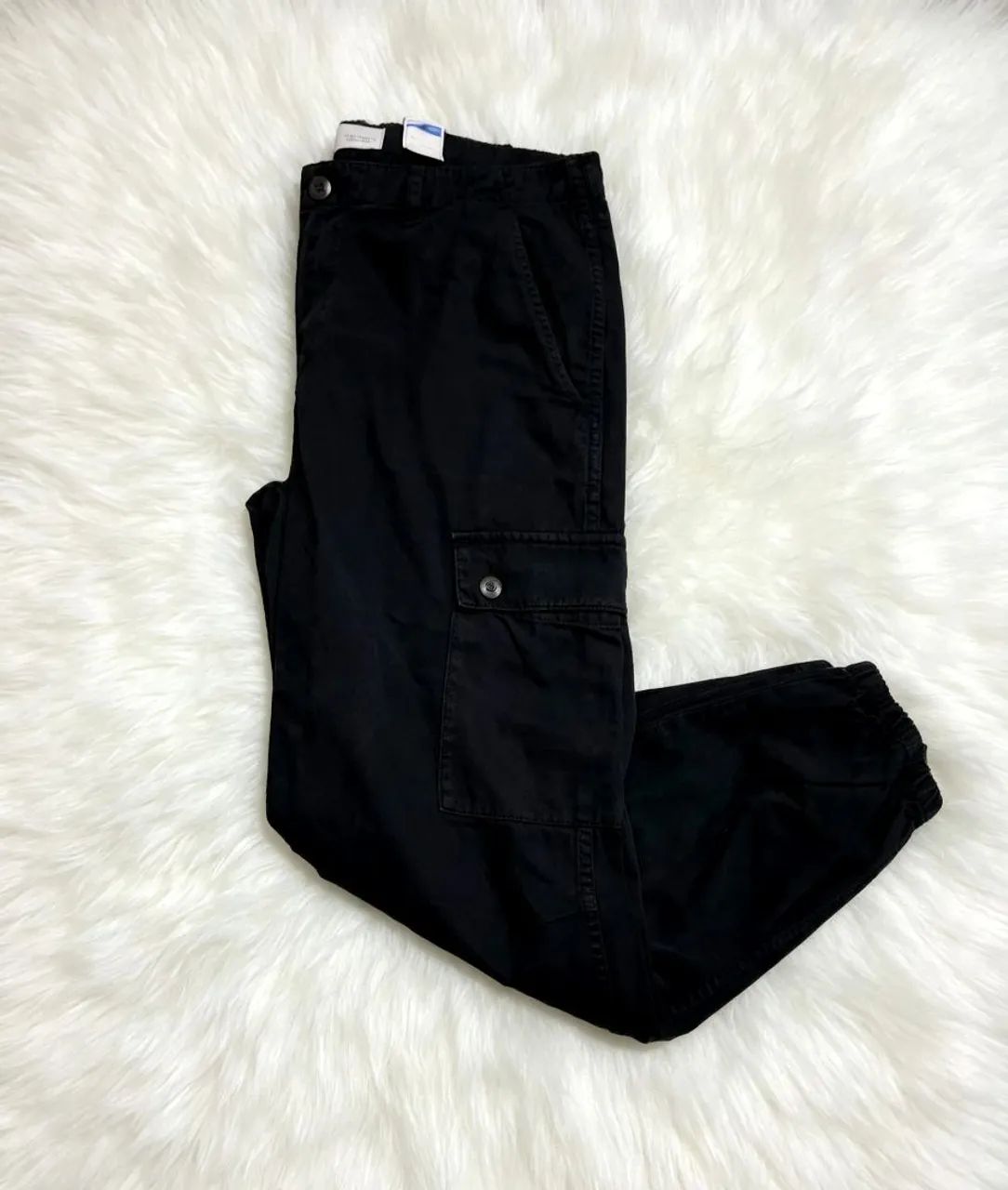 Calça feminina cargo preta zara 