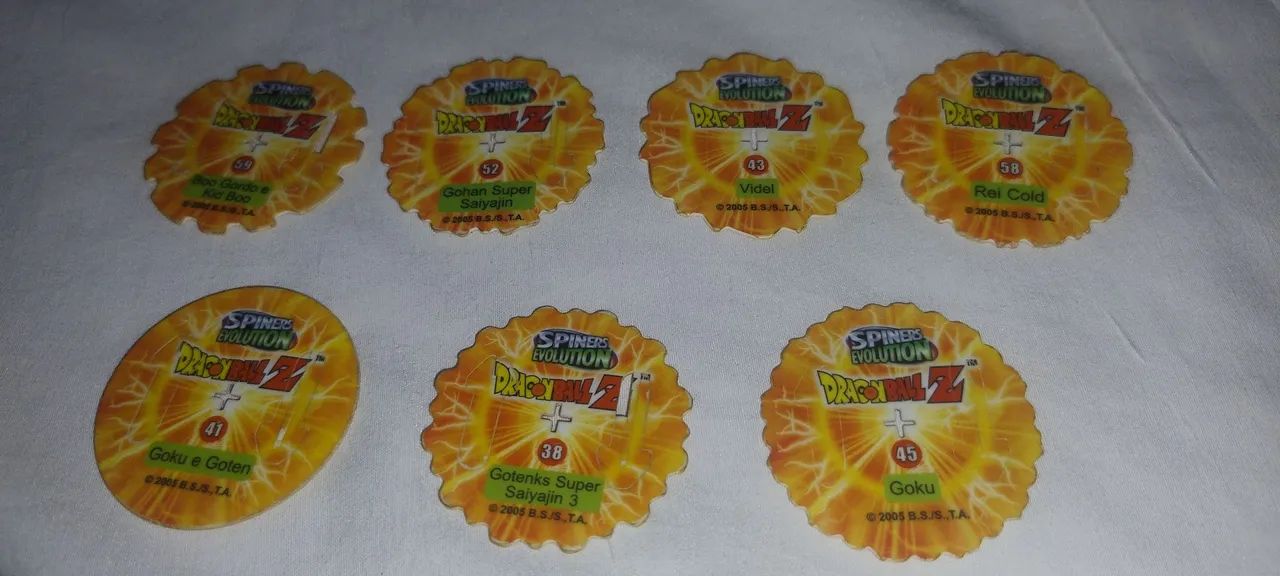 Coleção 7 Tazos Dragon ball z spinners comum  - Foto 2