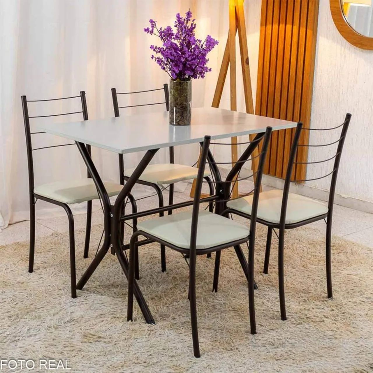 Frete grátis Mesa de jantar com 4cadeiras  - Foto 4