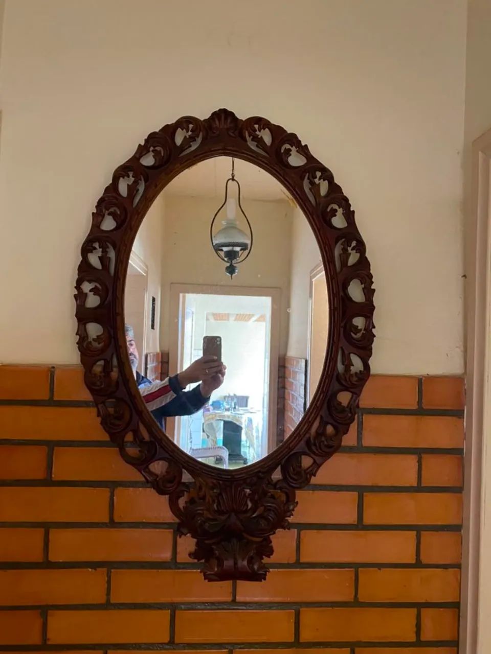 Espelho Antigo em Madeira 
