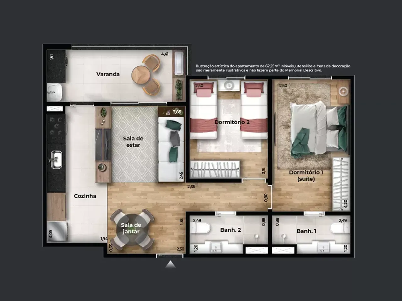 PLANTA 62m²