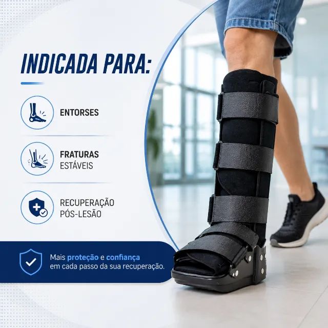 Bota Imobilizadora Cano Alto - Foto 5