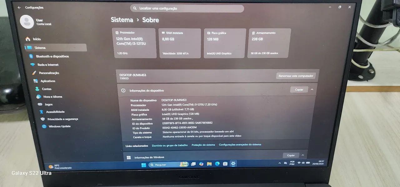 Notebook Samsung Book 2 i3 12° 8gb ram 256gb ssd m2 - Foto 2
