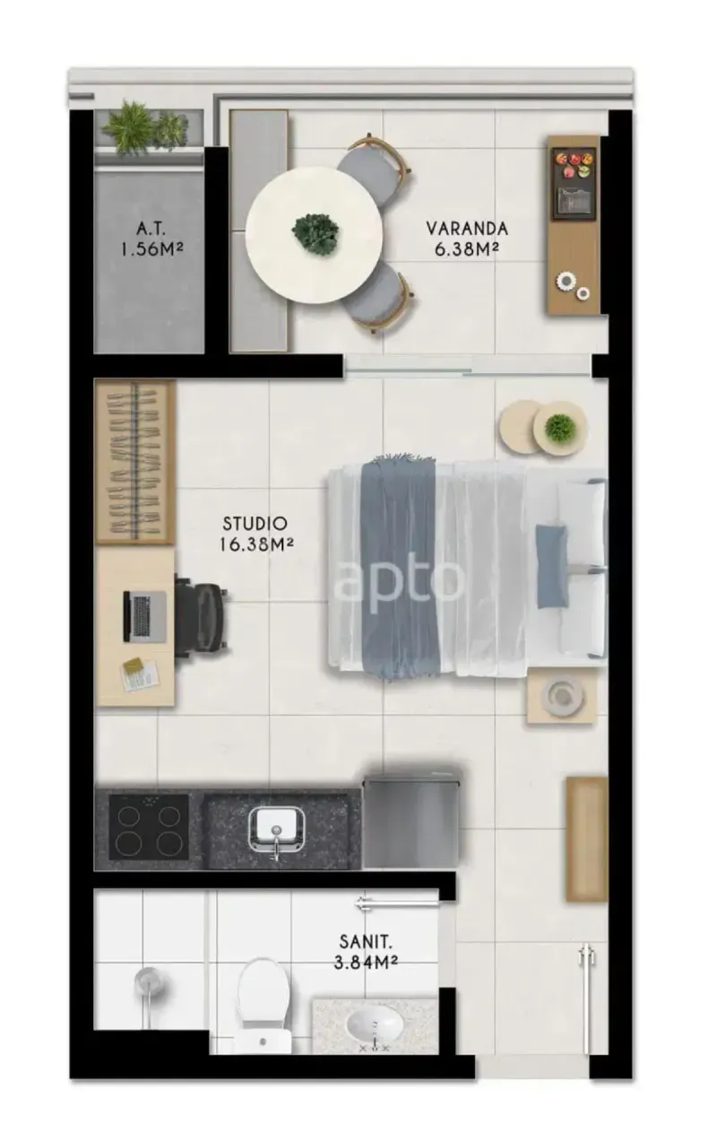 PLANTA 28m²