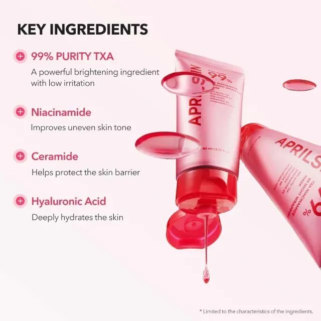 Máscara Noturna APRILSKIN - 99% de TXA de Alta Pureza - Foto 4